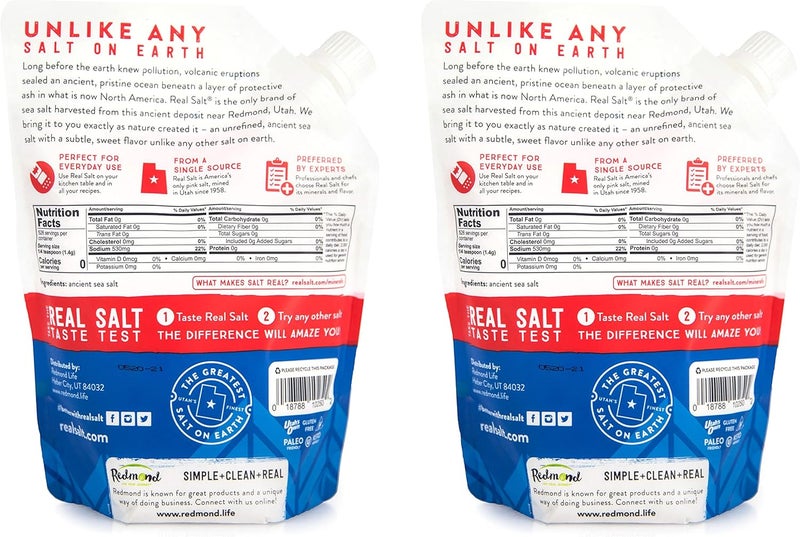 REDMOND Ancient Fine Sea Salt, Unrefined Mineral, 26oz Pouch (Pack of 2) - Image 2
